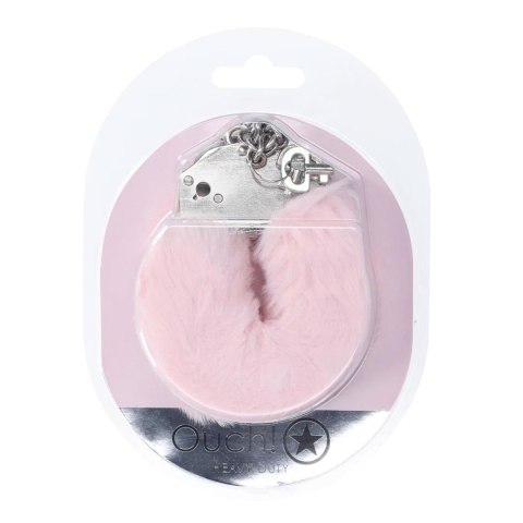 Heavy-duty Fluffy Handcuffs - Powder Pink SHOTS