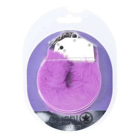 Heavy-duty Fluffy Handcuffs - Purple SHOTS