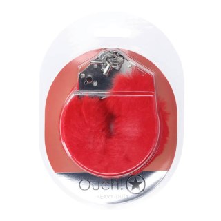 Heavy-duty Fluffy Handcuffs - Red SHOTS