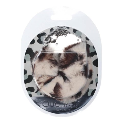 Heavy-duty Fluffy Handcuffs - Snow Leopard SHOTS