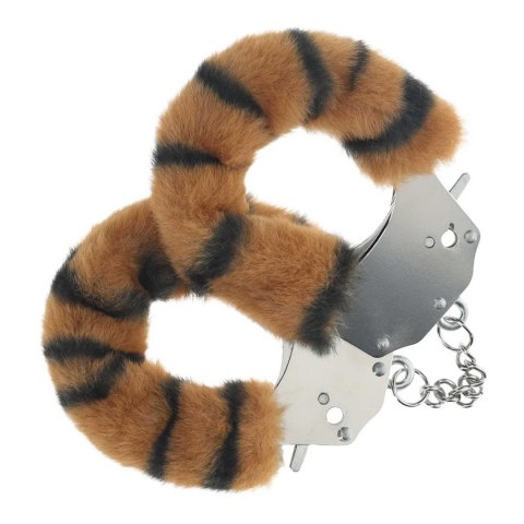 Heavy-duty Fluffy Handcuffs - Tiger SHOTS