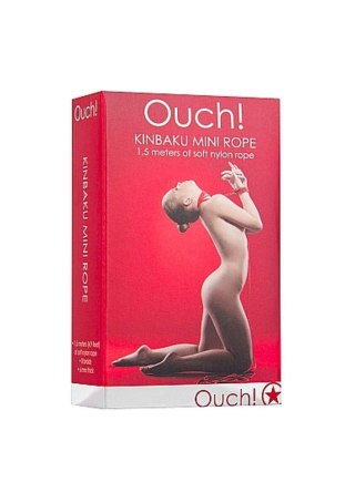 Kinbaku Mini Rope - 1,5m - Red SHOTS