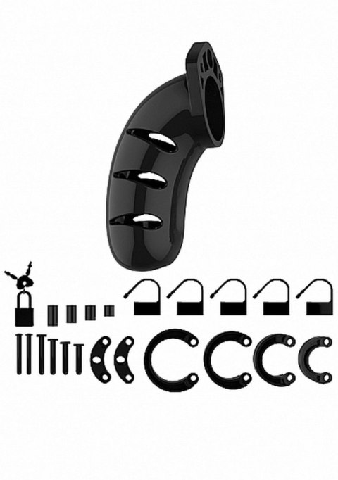 Model 03 - Chastity - 4.5"" - Cock Cage - Black SHOTS
