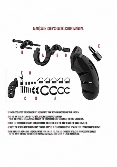 Model 06 - Chastity - 5.5"" - Cock Cage - Black SHOTS