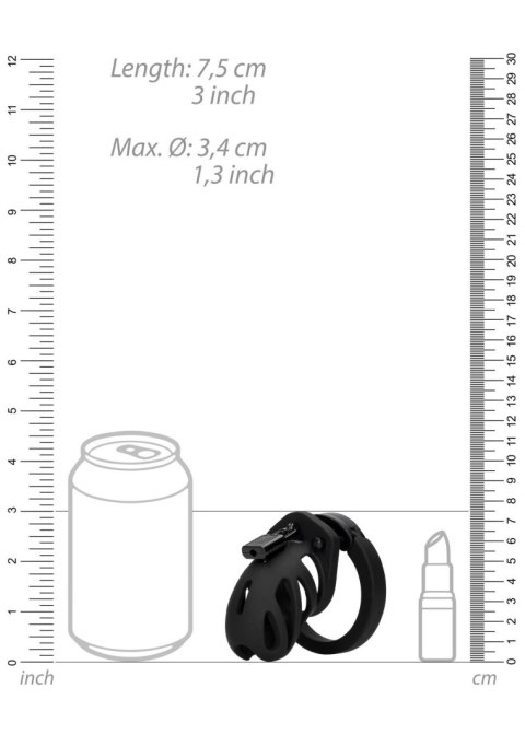 Model 23 - Chastity Cage - 2.5'' / 6,5 cm - Black SHOTS