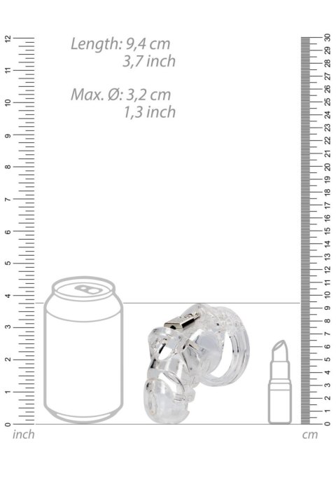 Model 25 - Chastity Cage - 3.5'' / 9 cm - Transparent SHOTS