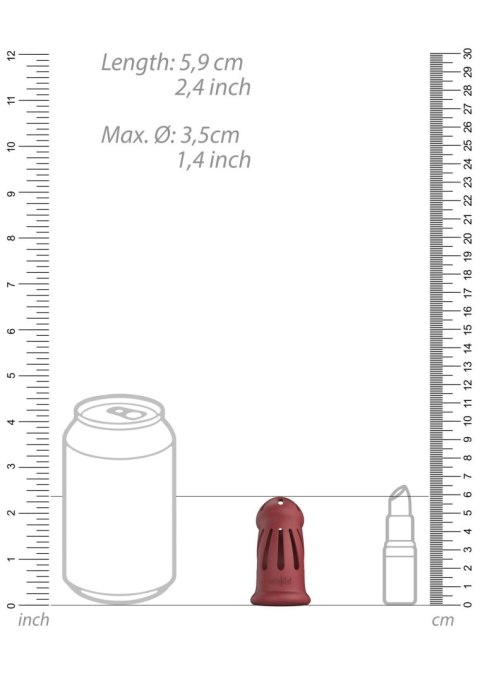 Model 28 - Ultra Soft Silicone Chastity Cage - Red SHOTS