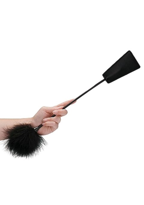 Ouch! Crop With Feather - Black SHOTS