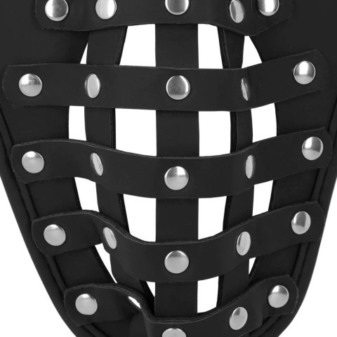 PU Leather Chastity Jock - Black SHOTS