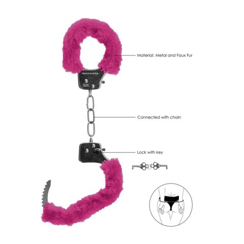 Pleasure Handcuffs Furry Pink SHOTS