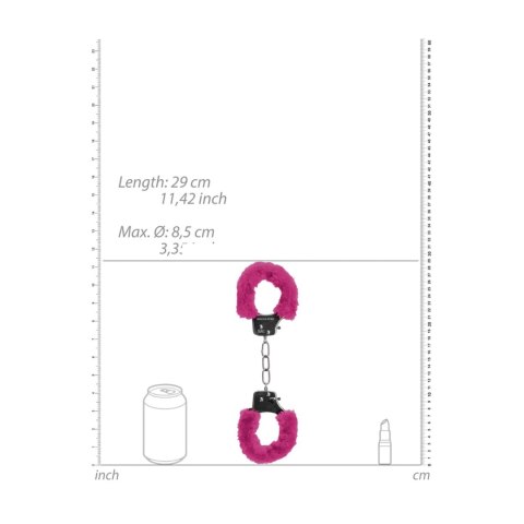 Pleasure Handcuffs Furry Pink SHOTS