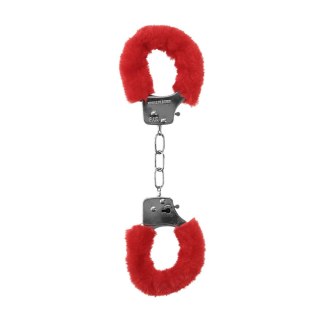 Pleasure Handcuffs Furry Red SHOTS