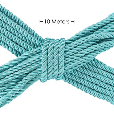 Polyester Bondage Rope - 32.8 ft / 10 m - Blue SHOTS