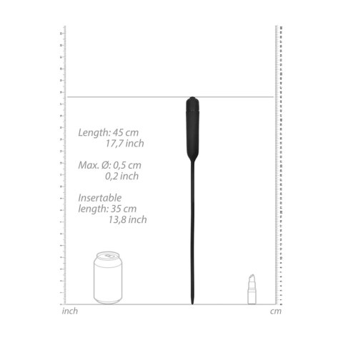 Silicone Vibrating Bullet Plug Extra Long SHOTS