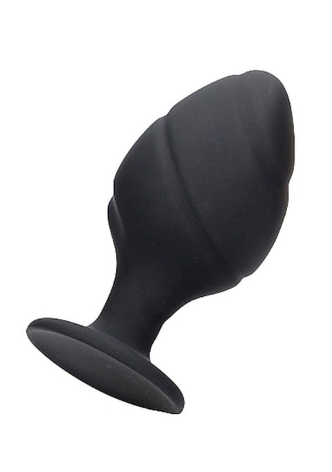 Swirled Butt Plug Set - Black SHOTS