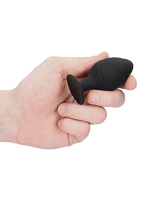 Swirled Butt Plug Set - Black SHOTS