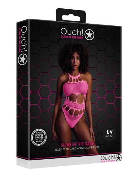 Body with Grecian Neckline - Neon Pink - XS/XL SHOTS