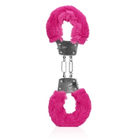 Furry Metal Hand Cuffs - Pink SHOTS