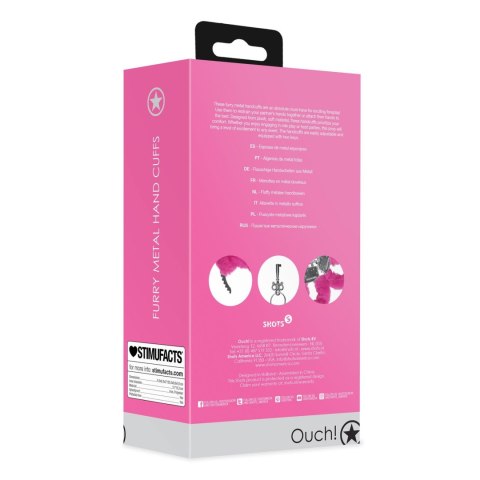 Furry Metal Hand Cuffs - Pink SHOTS