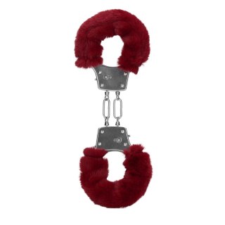 Furry Metal Hand Cuffs - Red SHOTS