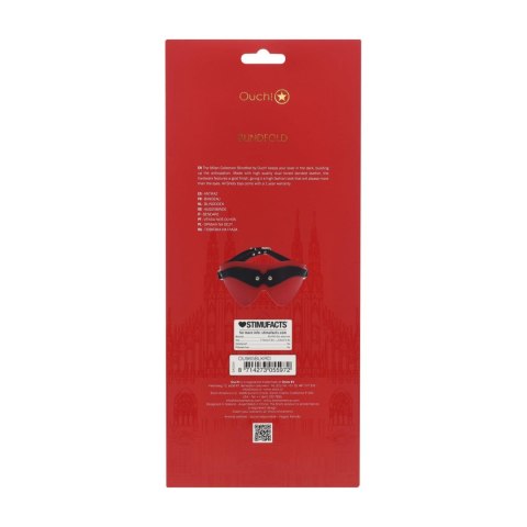 Milan Collection - Blindfold - Black/Red SHOTS