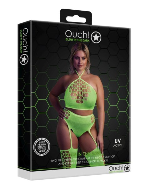 Two Piece with Crop Top and Stockings XL/XXXXL SHOTS