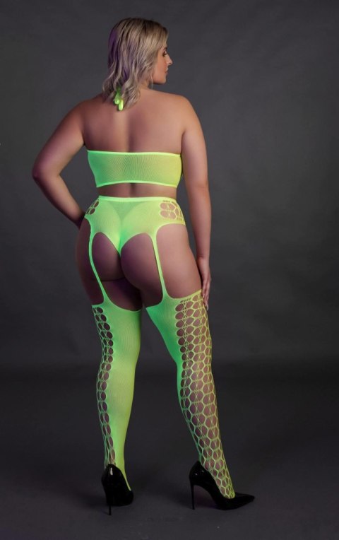 Two Piece with Crop Top and Stockings XL/XXXXL SHOTS