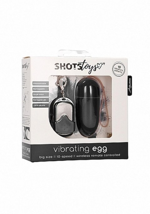10 Speed Remote Vibrating Egg - Big - Black SHOTS