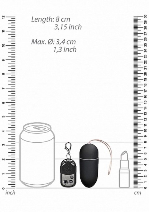 10 Speed Remote Vibrating Egg - Big - Black SHOTS