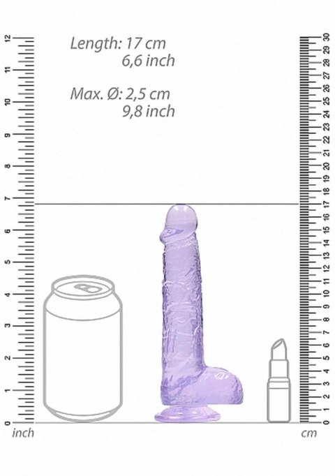 6"" / 15 cm Realistic Dildo With Balls - Purple SHOTS