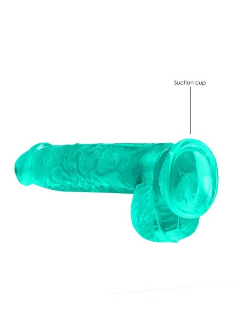 6"""" / 15 cm Realistic Dildo With Balls - Turquoise SHOTS
