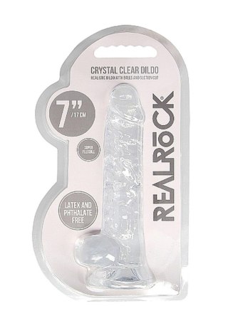 7"" / 18 cm Realistic Dildo With Balls - Transparent SHOTS