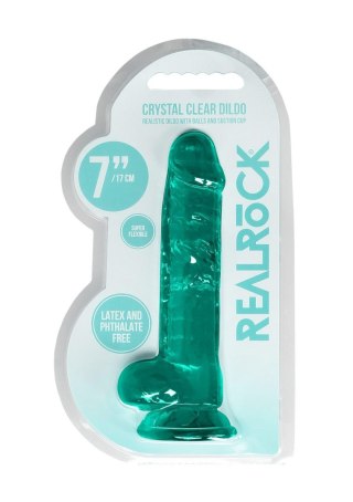 7"""" / 19 cm Realistic Dildo With Balls - Turquoise SHOTS