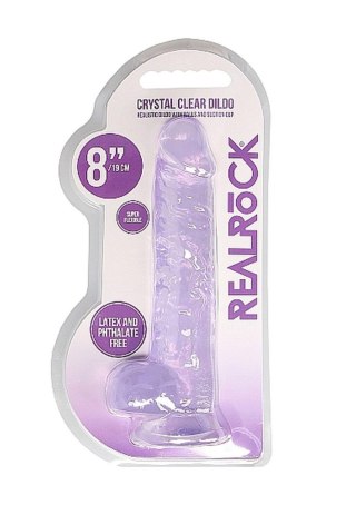 8"" / 20 cm Realistic Dildo With Balls - Purple SHOTS