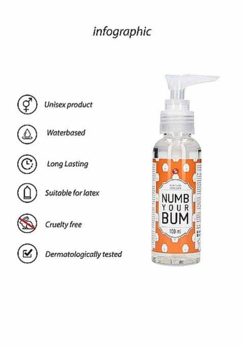 Anal Lube - Numb Your Bum - 100 ml SHOTS