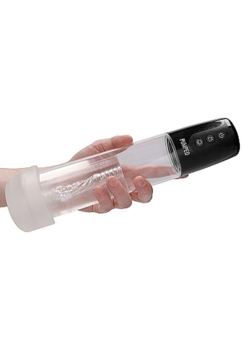 Automatic Cyber Pump with Masturbation Sleeve - Transparent SHOTS