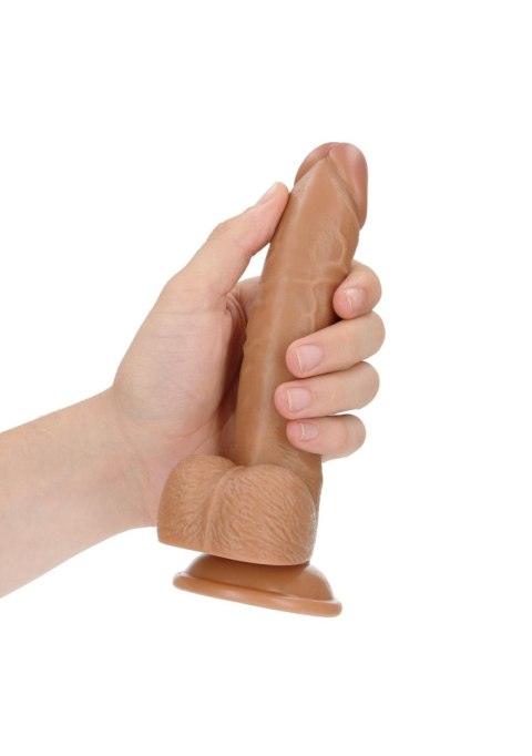 Curved Realistic Dildo Balls Suction Cup - 7""""/ 18 cm SHOTS