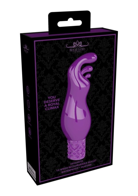 Exquisite - Rechargeable Silicone Bullet - Purple SHOTS
