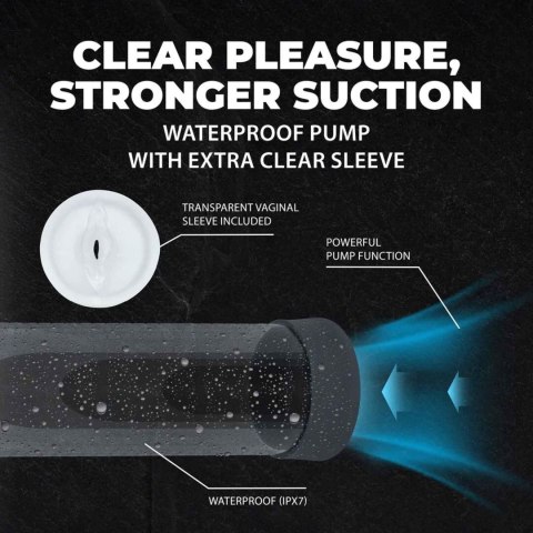 Engage - Automatic Waterproof Penis Pump and Masturbator - Gun Metal SHOTS
