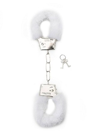 Furry Handcuffs - White SHOTS