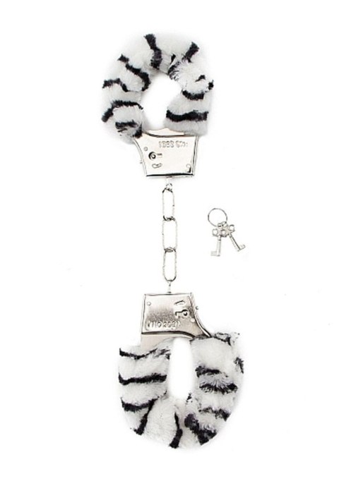 Furry Handcuffs - Zebra SHOTS