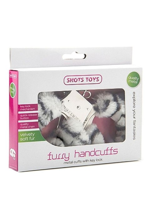 Furry Handcuffs - Zebra SHOTS