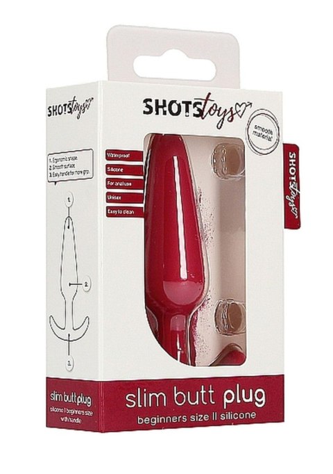 Slim Butt Plug - Red SHOTS