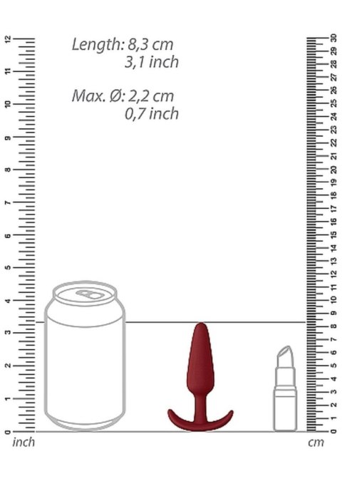 Slim Butt Plug - Red SHOTS