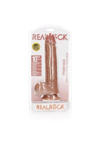 Straight Realistic Dildo Balls Suction Cup - 10""""/ 25,5 cm SHOTS