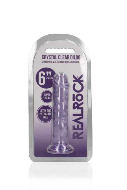 Straight Realistic Dildo with Suction Cup - 6'' / 14,5 SHOTS