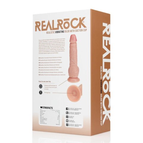Vibrating Regular Straight Cock with Balls - 7" / 18 cm - Flesh SHOTS