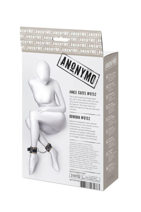 Anonymo handcuffs, PU leather, print, 27 cm TOYFA - Boys of Toys Sp. z o.o. (dystrybutor)