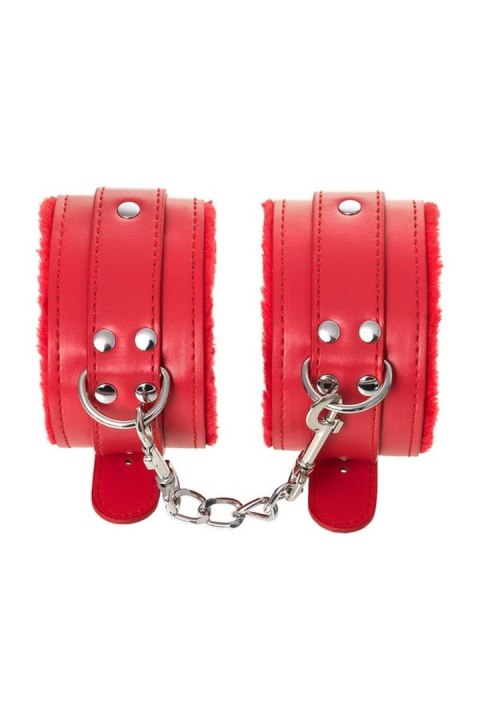 Anonymo handcuffs, PU leather, red, 27 cm TOYFA - Boys of Toys Sp. z o.o. (dystrybutor)