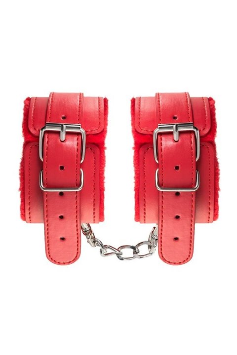 Anonymo handcuffs, PU leather, red, 27 cm TOYFA - Boys of Toys Sp. z o.o. (dystrybutor)